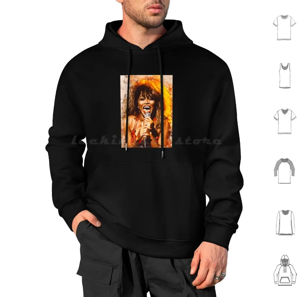 Tina Legend Rip Hoodies Long Sleeve Turner Music Pop Singer Old Singer Legend Ike Turner Aesthetic Woman Jazz Tina