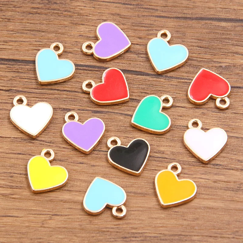

10pcs/lot Mix DIY Alloy Love Shaped For Charms Bracelet Pendant