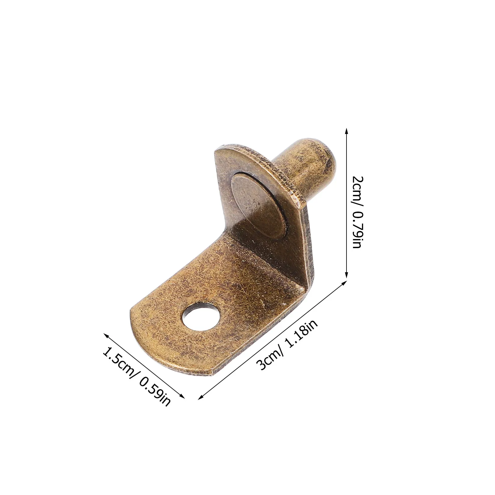 100Pcs Iron Retro Shelf Pegs Fits Pre-Drilled Holes Sturdy Wooden Shelf Support Cabinet Bookcase Closet Kitchen Hardware Clips