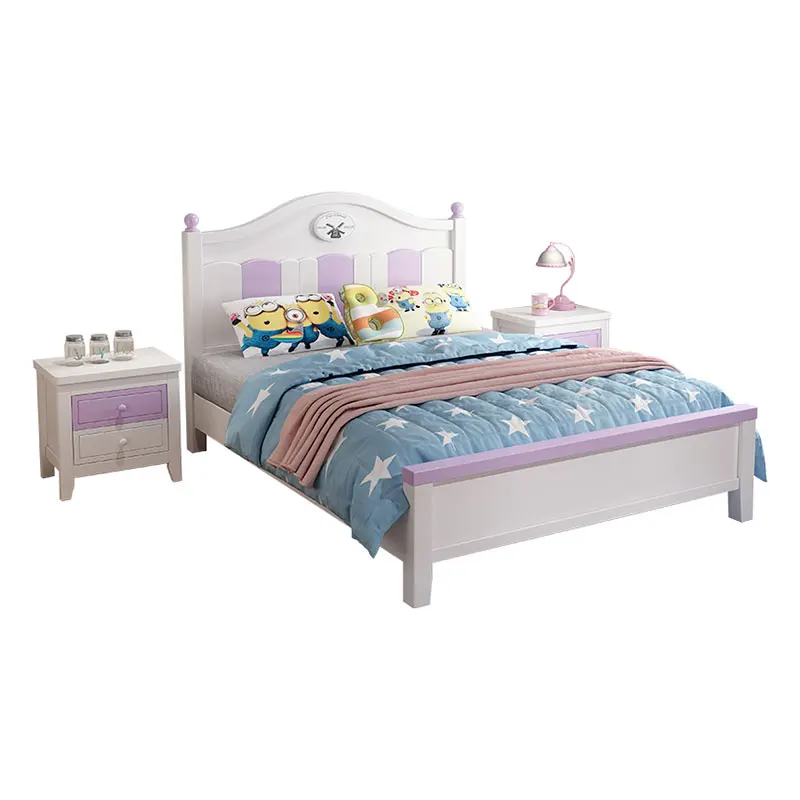 Letto per bambini in legno massello ragazzo 1.5m singolo semplice cassetto portaoggetti combinazione di mobili per camerette per bambini