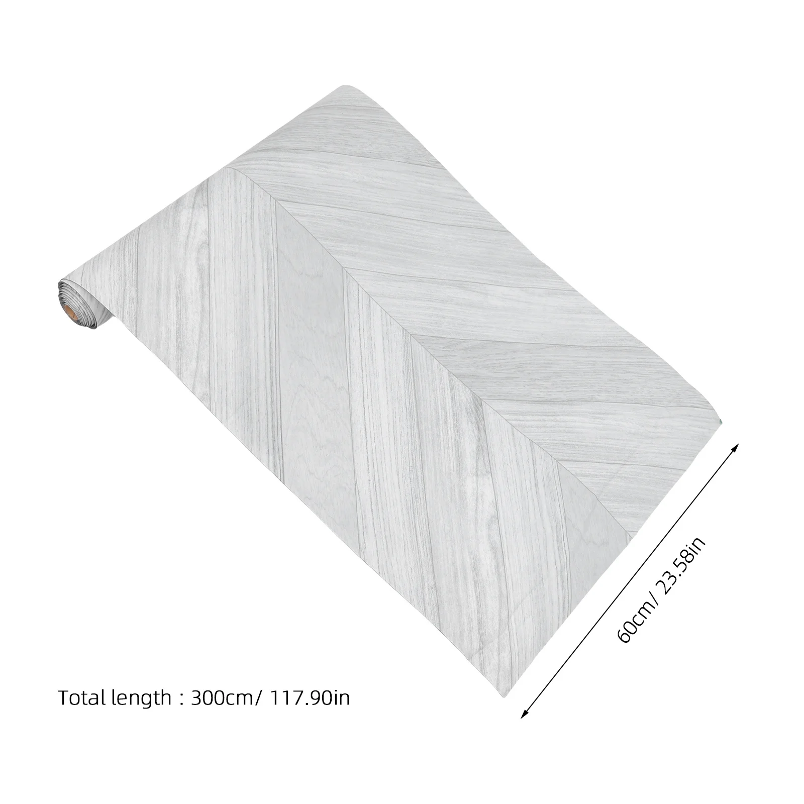 Rollo de azulejo de piso autoadhesivo, vinilo de grano de madera, duradero, antideslizante, área de tráfico alta, 1 rollo