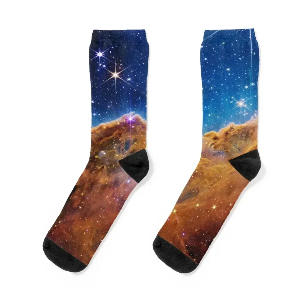 Cosmic Cliffs in the Carina Nebula from JWT Socks christmas stocking japanese fashion Stockings Designer Man Socks Women's