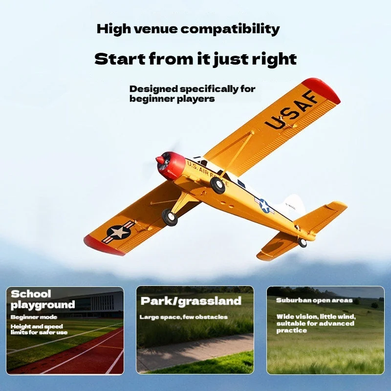FMS RC Airplane 800mm Wingspan Beaver Fixed Wing Electric 4CH Beginner RC Plane Gift for Boys for Park Playground Suburban Use