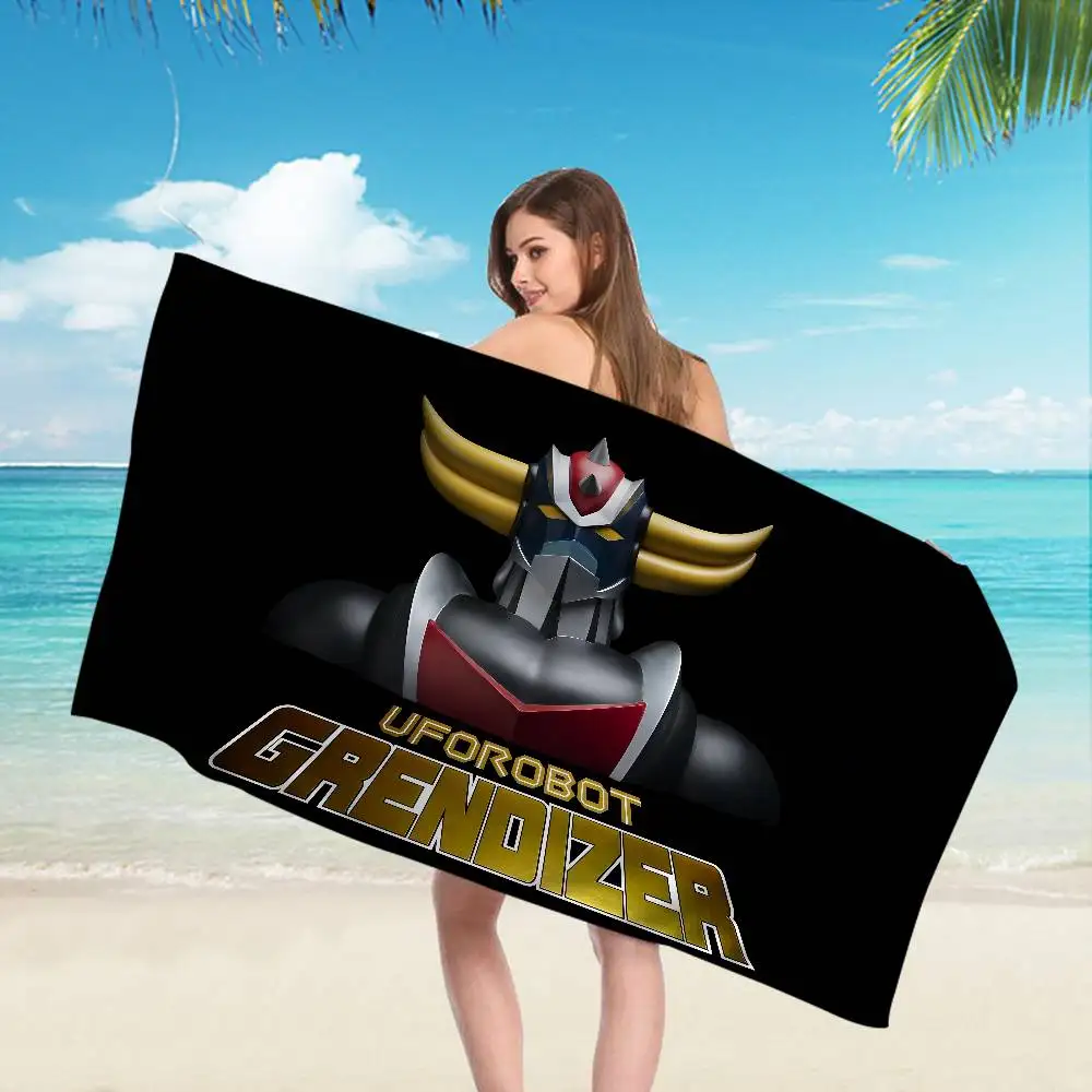 UFO ROBO GRENDIZER GOLDORAK Anime Bath Towel Microfiber Soft Water Absorbing Breathable For Girl Kids Decorative Cartoon