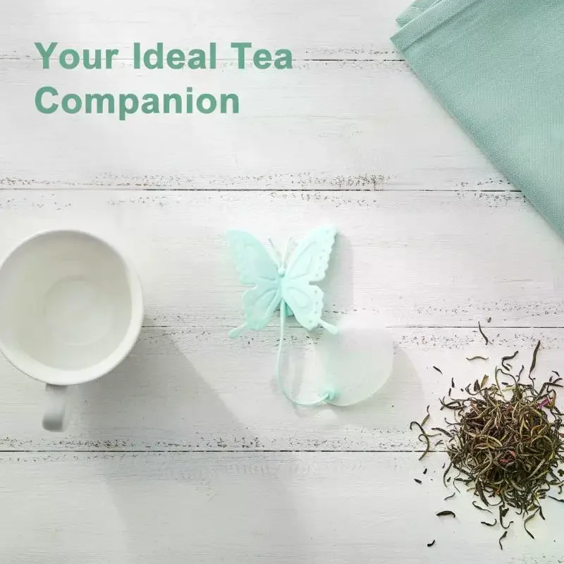 Butterfly Tea Bags Strainers Silicone Filter Infuser Silica Cute Teabags For Tea Tea Strainer Tea Diffuser Infusor Kitchen Tools