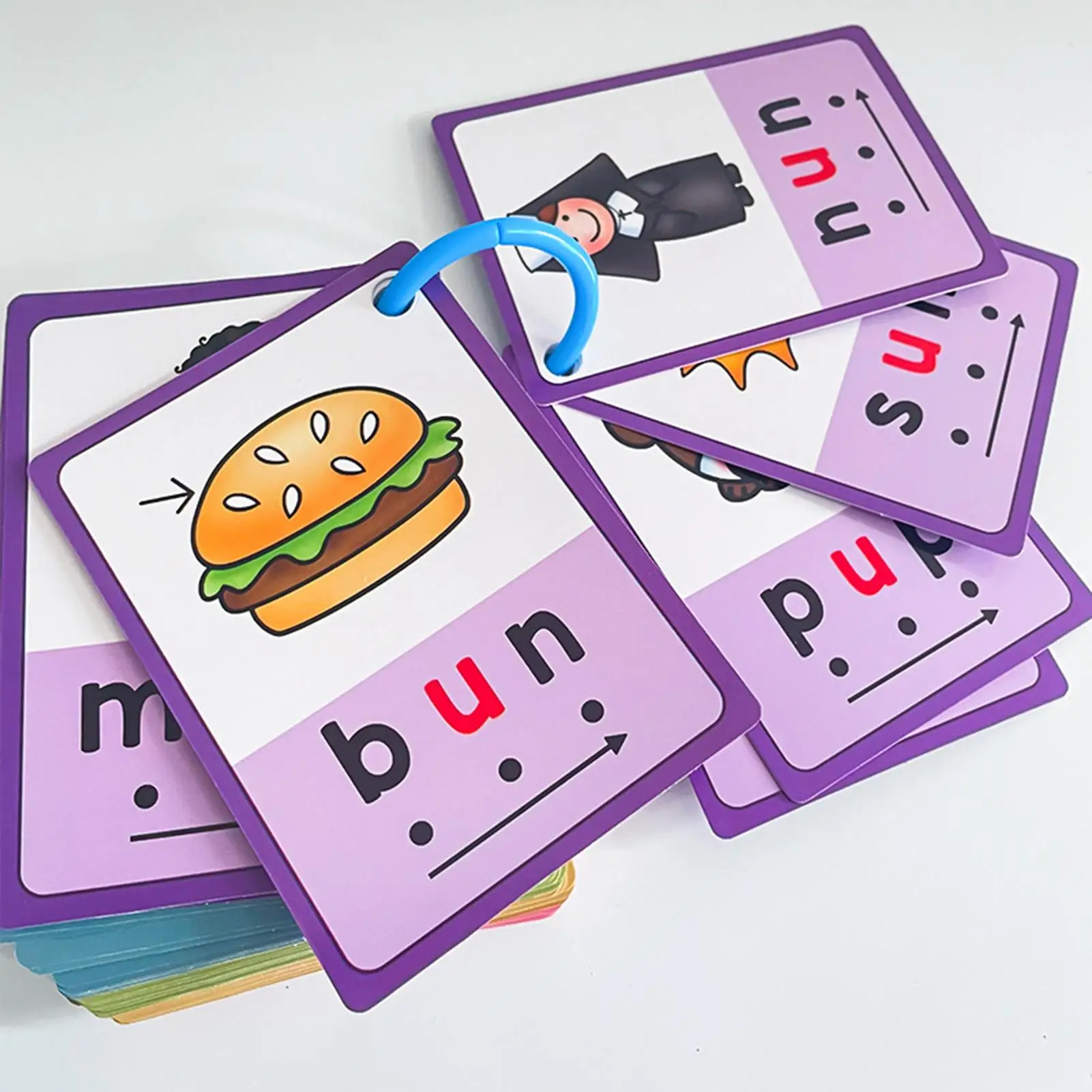 Kindergarten Flash Cards 70 Pieces Word Flash Cards Phonics Games Early Education Learning Puzzle for Ages 3 Girls Boys Family