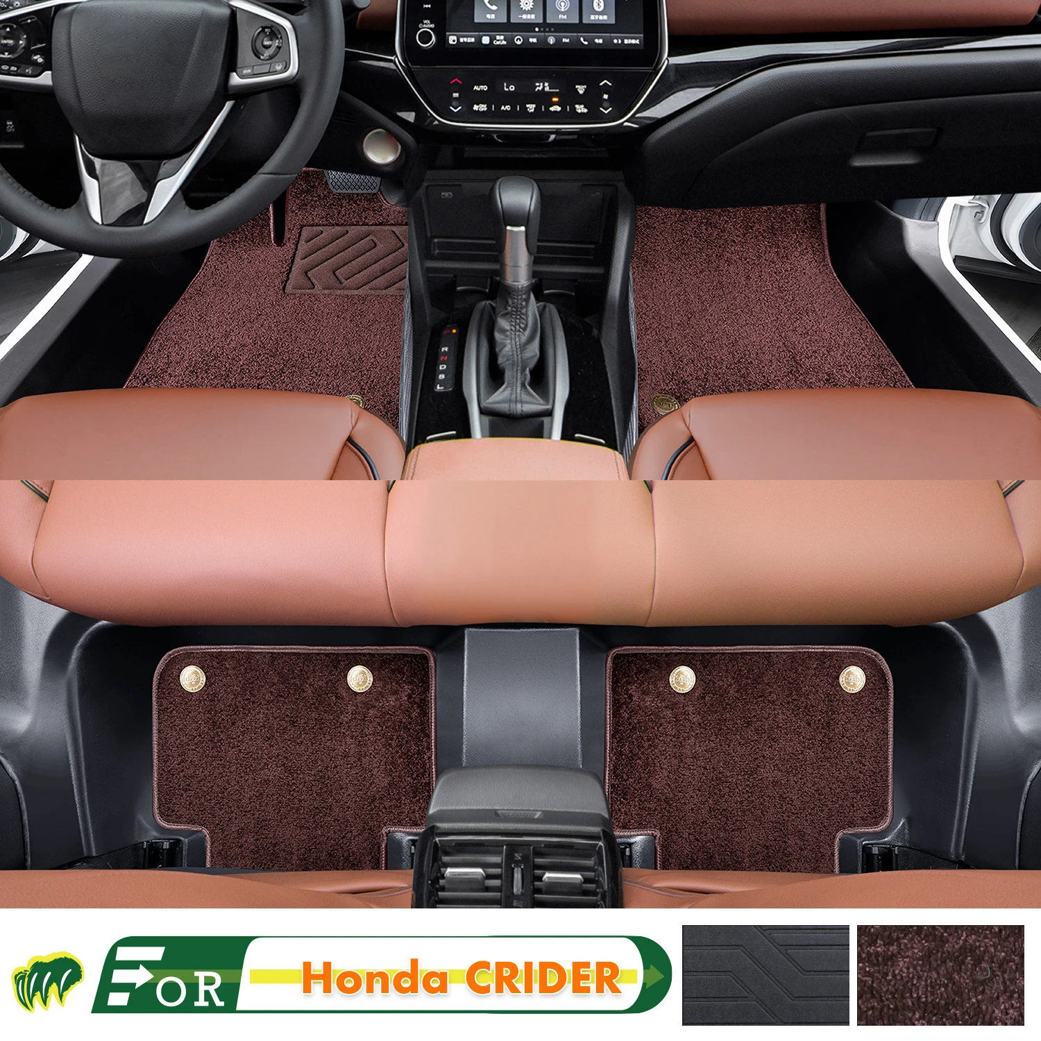 Left-hand Drive Car Floor Mat For Honda CRIDER 2019-2022 Full Surround Foot Mat Automotive Floor Mat Interior Floor Liner