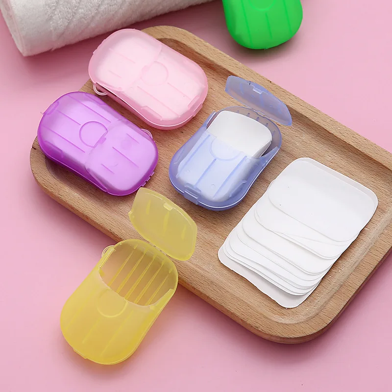 Bathroom Disposable Soap Paper Convenient Travel Soap Paper Washing Hand Bath Clean Scented Mini Paper Slice Soap