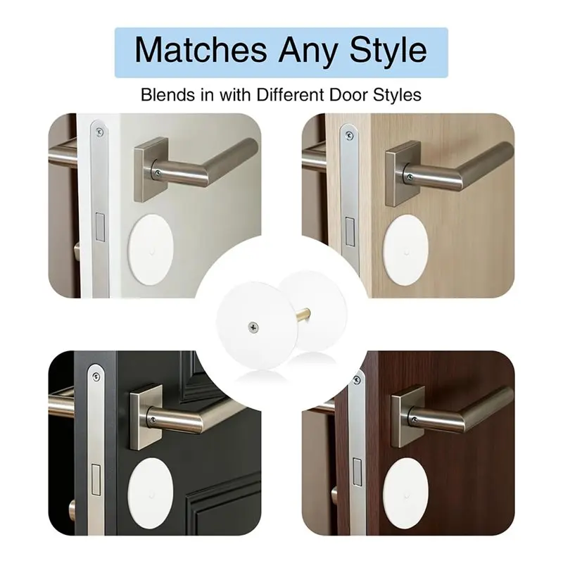 AB34-2 Set Door Hole Cover Plate 2-5/8 Inch,Fits Standard 2-5/8 In Door Holes, Covers Unused Knob Or Deadbolt Opening