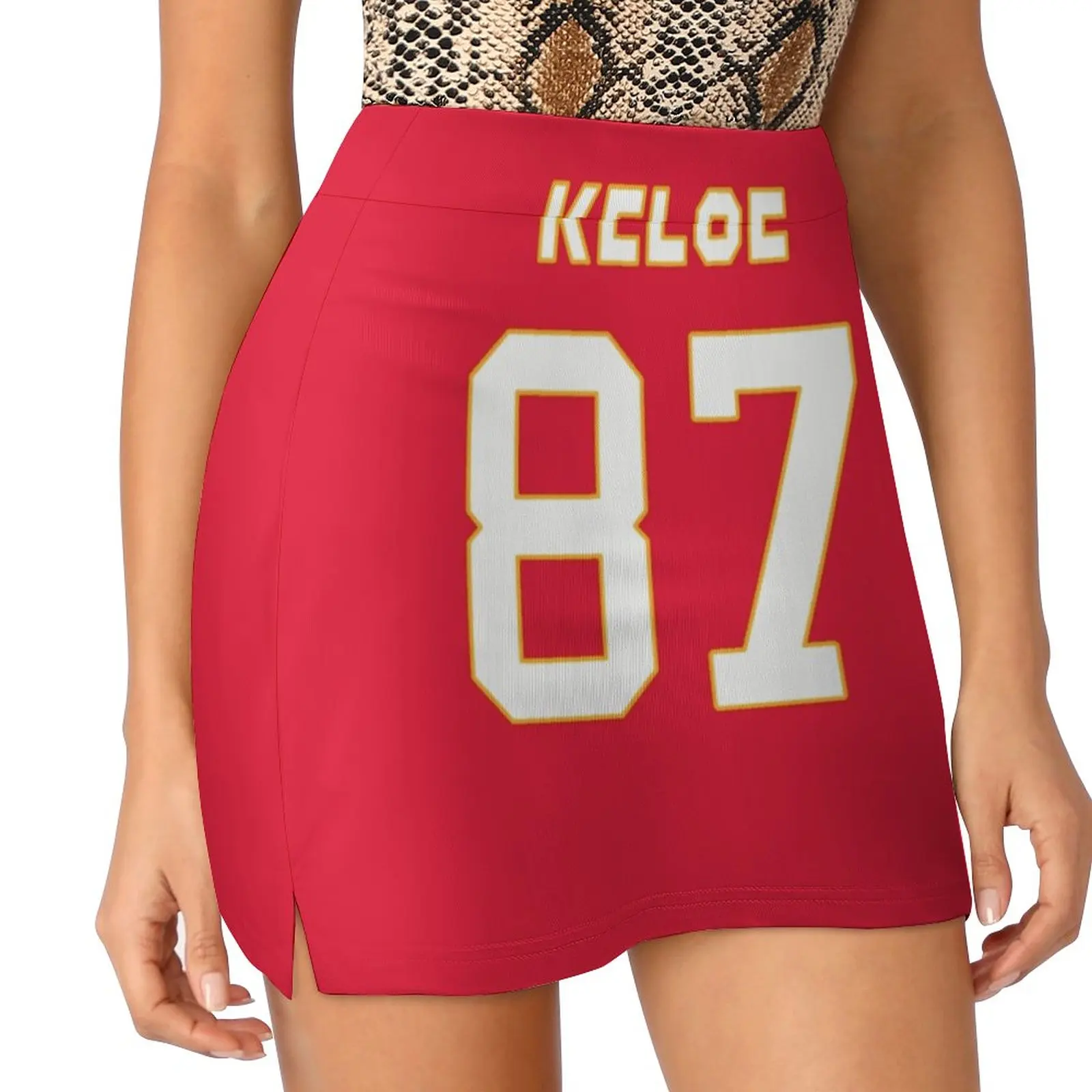 Kelce 87 Women's skirt Mini Skirts A Line Skirt With Hide Pocket Nfl Football Kansas Kansas City Sports Team Travis Kelce Chiefs