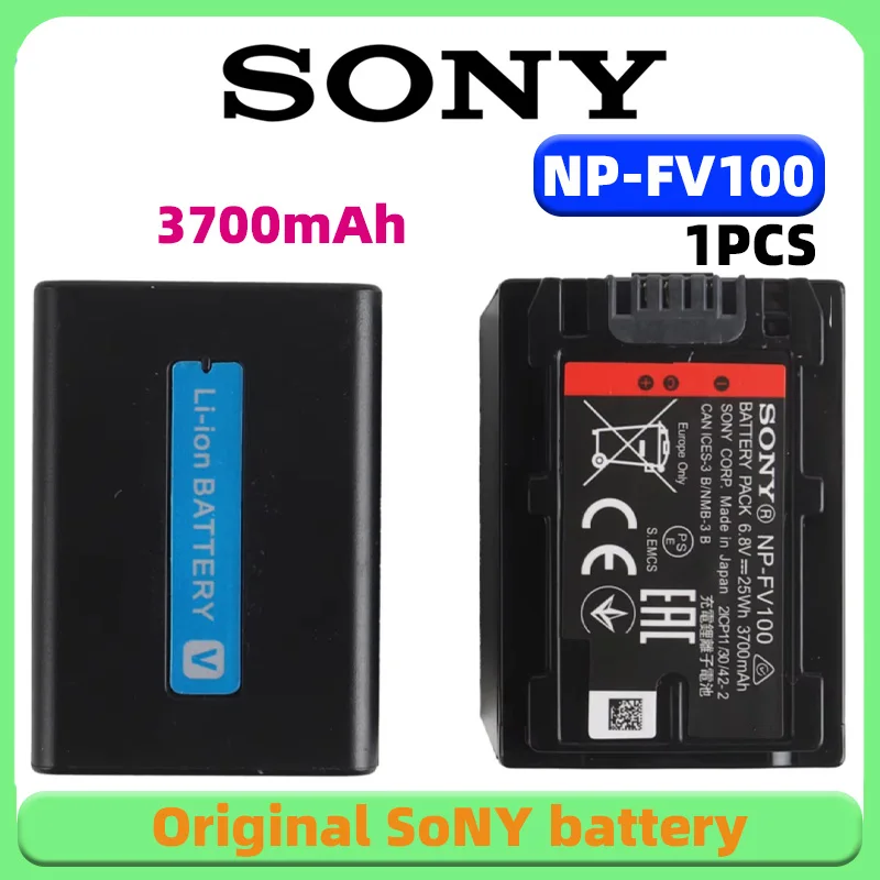 Original NP-FV100 NP FV100 Battery for Sony NP-FV70 NP-FV90 FV120 HDR-SR68 DCR-SX85 DCR-S HDR-CX105 CX110 Camera 3700mAh