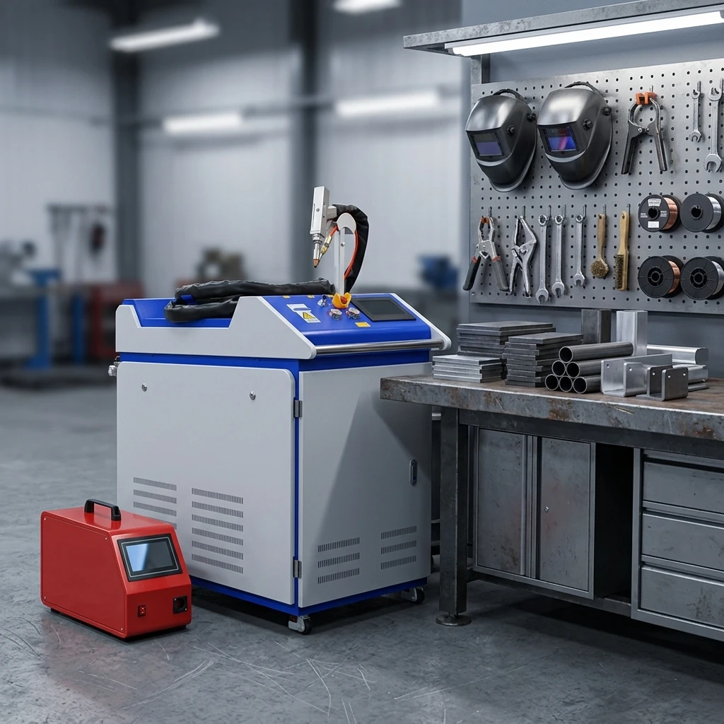 Mini 4 In 1 Fiber Laser Welding Machine, Compact & Portable For Easy Movement & Outdoor Work