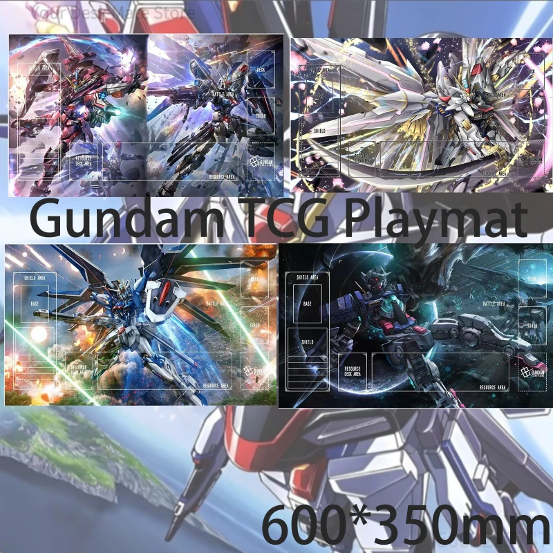 Hot DIY  Strike Freedom Gundam Card Game Mat Single Player Anime Desk Pad for Kids Design Toy Gift Waterproof Thicken
