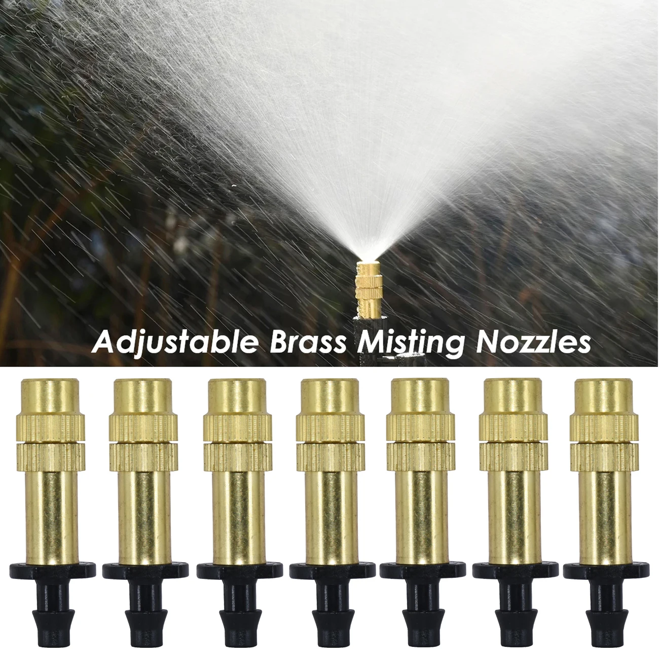 KESLA 5M-30M Garden Greenhouse Drip Irrigation System Watering Kit w 1/4\'\' PVC Hose Misting Nozzle Sprinkler Dripper Tee Adaptor