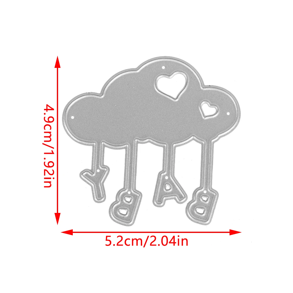 Baby Word Love Heart Cloud Metal Cutting Dies for Card Making Paper Embossing Die Cuts Sets Album Crafts 2023 Templates Stencils