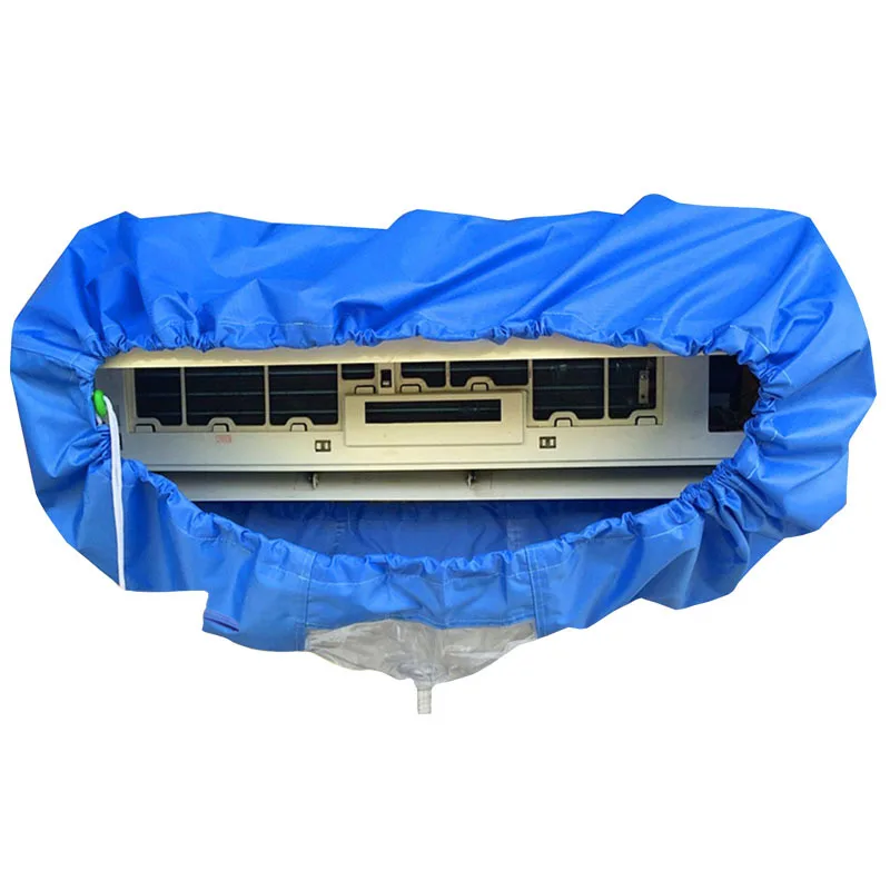 

Blue Air Conditioner Cleaning Dust Cover Cleaner Bag Waterproof Washing Shield for Home Room Wall Mounted Air Conditioner Filter