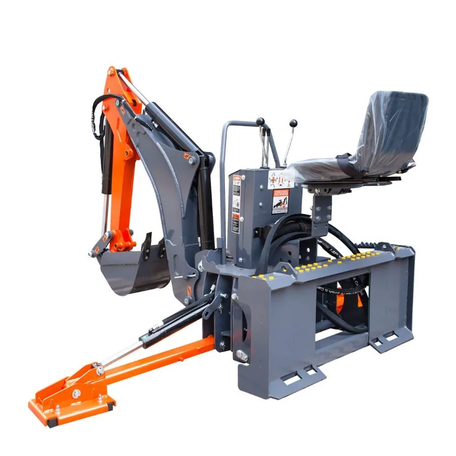 8ft Skid Steer Swing Backhoe สิ่งที่แนบมา 3060 HP Skid Steers อิตาเลี่ยนวาล์วควบคุมไฮดรอลิก 12 ถัง TMGSBH55