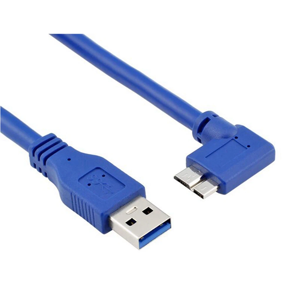 

5Gbps USB 3.0 A plug to Micro B male 90 degree left angle short cable 60cm 1m Micro USB 3.0 cable 2FT 3FT