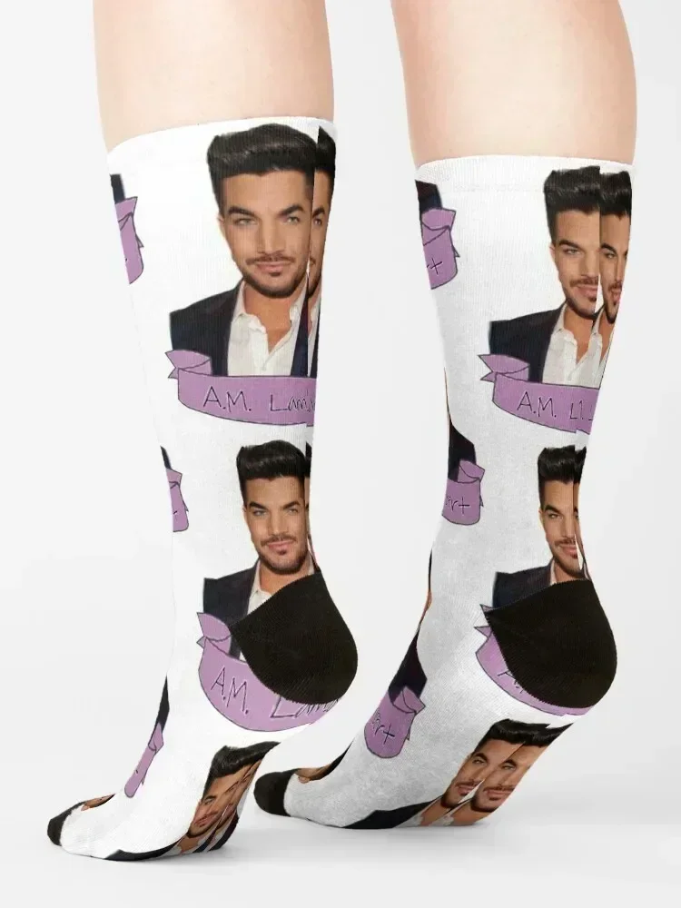 Adam Lambert banner Socks winter custom sports retro Climbing Socks Women's Men's