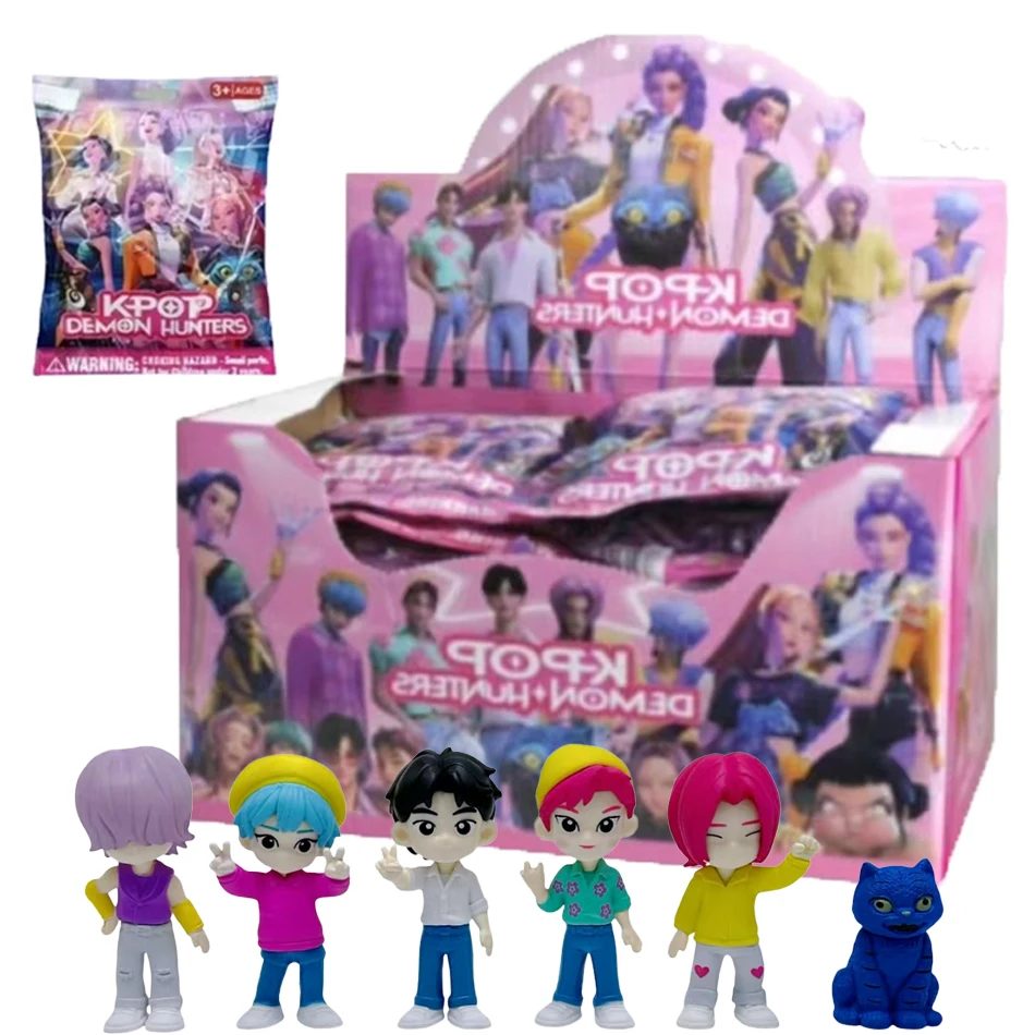 2025 Hot Anime Kpop Demon Hunters caja ciega serie figura juguete estatuas de escritorio ornamento Halloween/Navidad regalos para niños