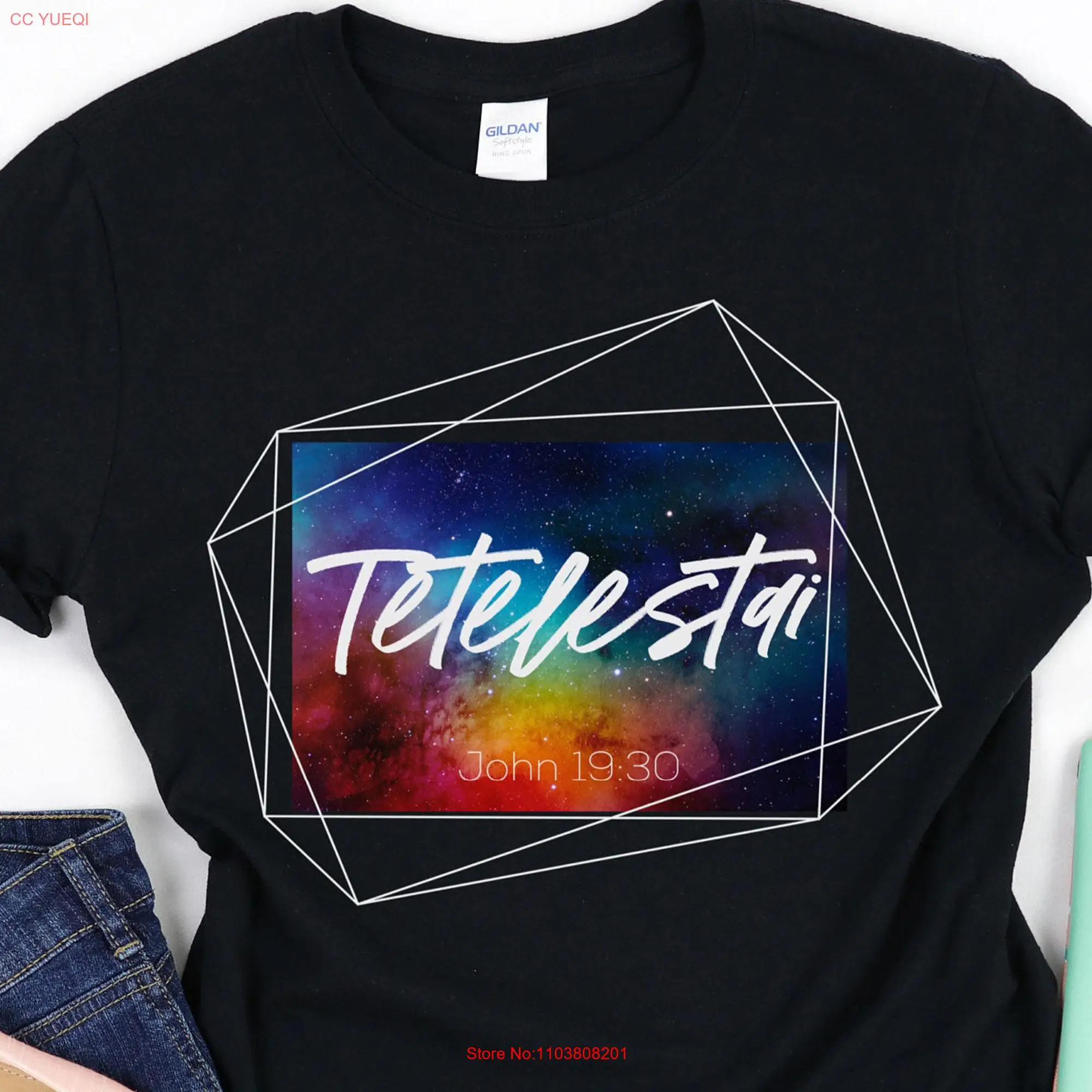 Футболка Tetelestai с надписью Иисуса из Библии, христианская одежда с длинным или коротким рукавом