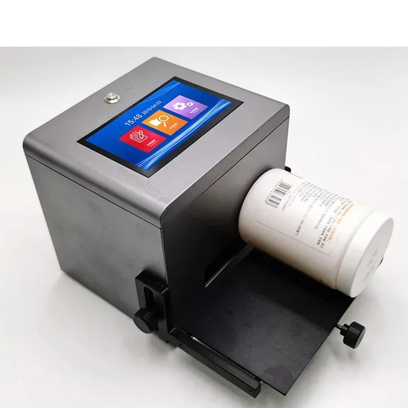 12.7mm Desktop production date concave-convex surface printing bottle cap QR code batch number Inkjet printer coding machine