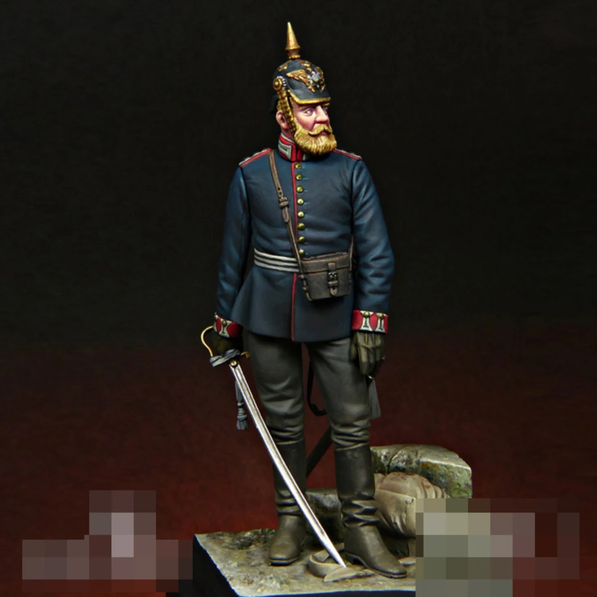 1/24 Resin figure unpainted model Kit, military theme Prussian Infantry Guard, unassembled and unpainted GK