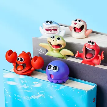 만화 바다 동물 책갈피 PVC 3D 스테레오 엉뚱한 문어 랍스터 책 마커, 학생 문구 선물, 학용품 Best5 만화 바다 동물 책갈피 PVC 3D 스테레오 엉뚱한 문어 랍스터 책 마커, 학생 문구 선물, 학용품 Best5