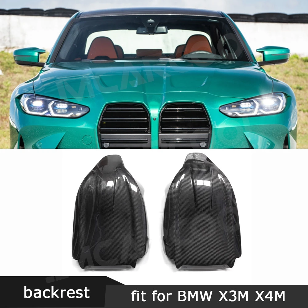 

1/2PCS Dry Carbon Fiber For BMW M2 M3 M4 M8 X3M X4M G80 G82 F97 F98 2019-2024 Car Seat Back Covers Trims Bodykits