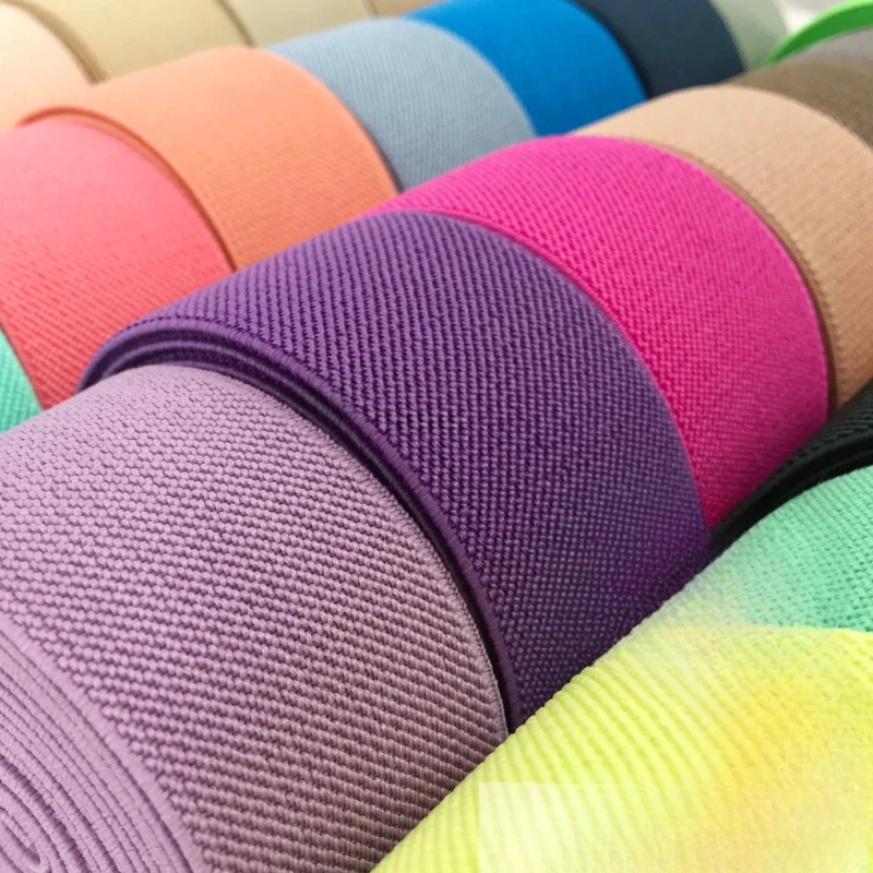 3.8cm double-sided thickened twill loose elastic pants/skirt waistband stretchy rubber band pants waist elastic