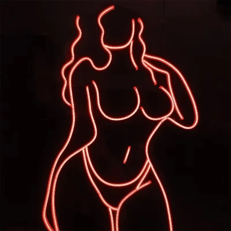 New Shining Sign Custom Logo Bar Party Acrylic Flexible Neon Letters High Quality Decorative Sexy Lady Led Sign Neon For Sale