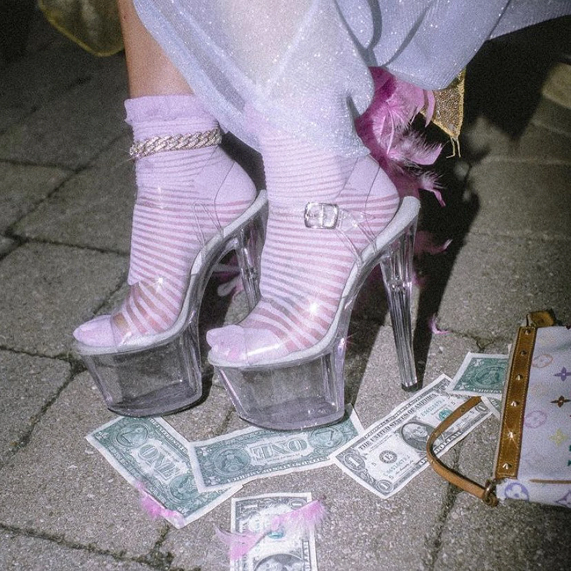 WUXIN H&P المرأة 7 في متجرد واضح منصة الكعوب مثير القطب الرقص عالية الكعب، أحذية راقصة غريبة خنجر 17 سنتيمتر