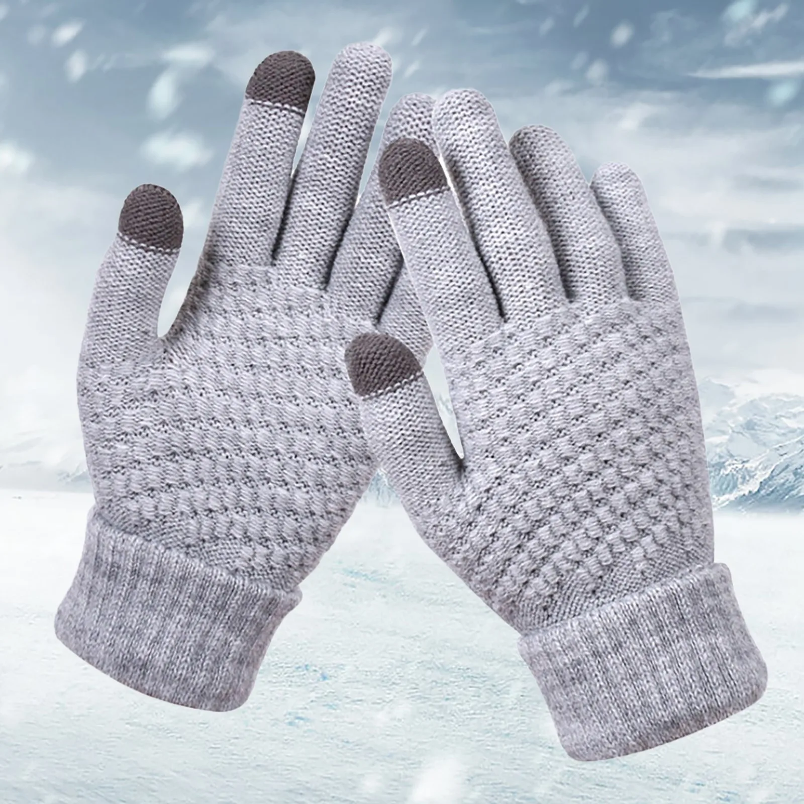 

Womens Cashmere Knitted Winter Gloves Women Autumn Winter Warm Thick Touch Screen Skiing Outdoor Cycling Glove