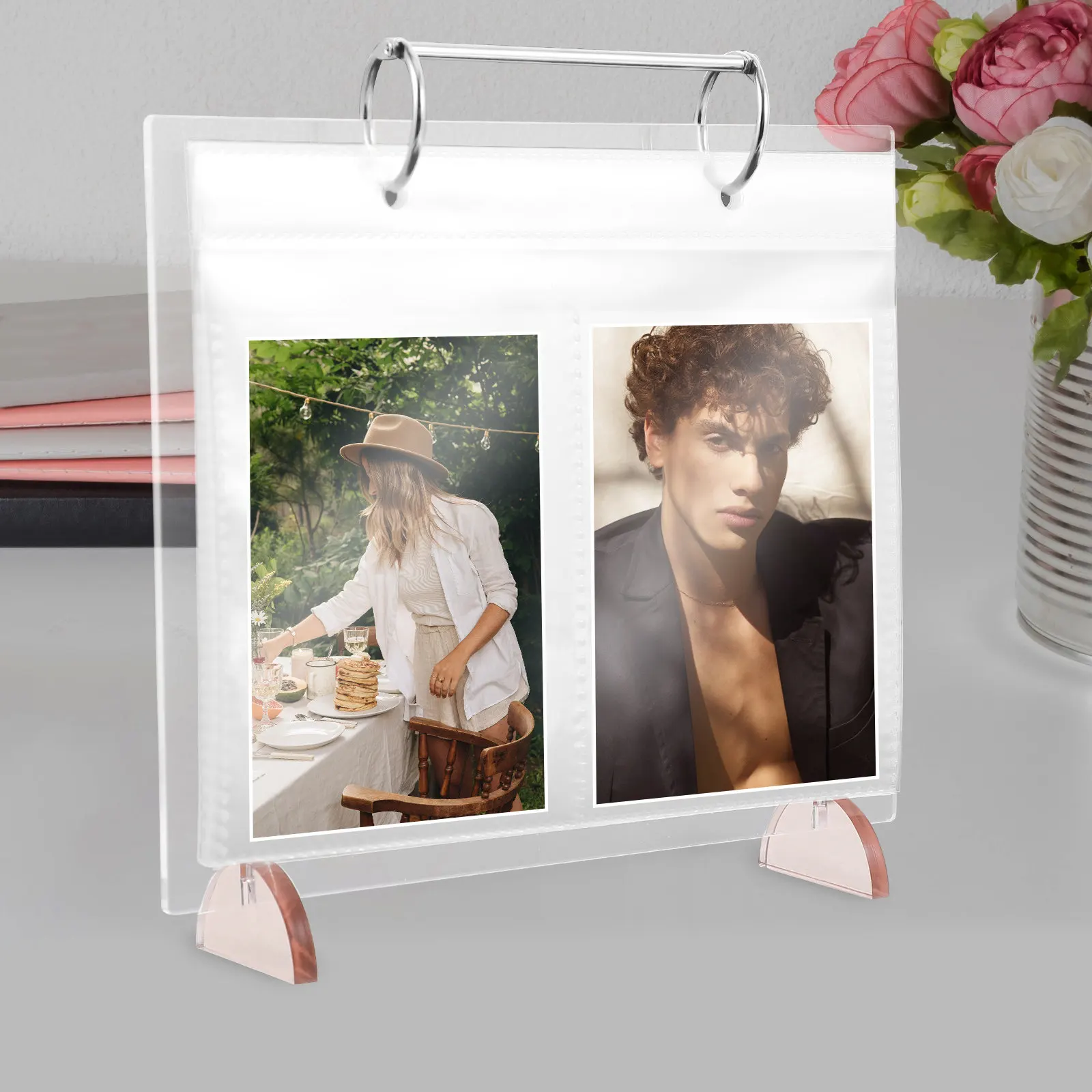 

Подставка для фотоальбома, прозрачный настольный календарь, держатель для вывесок, многоразовая акриловая фоторамка, органайзер для хранения меню