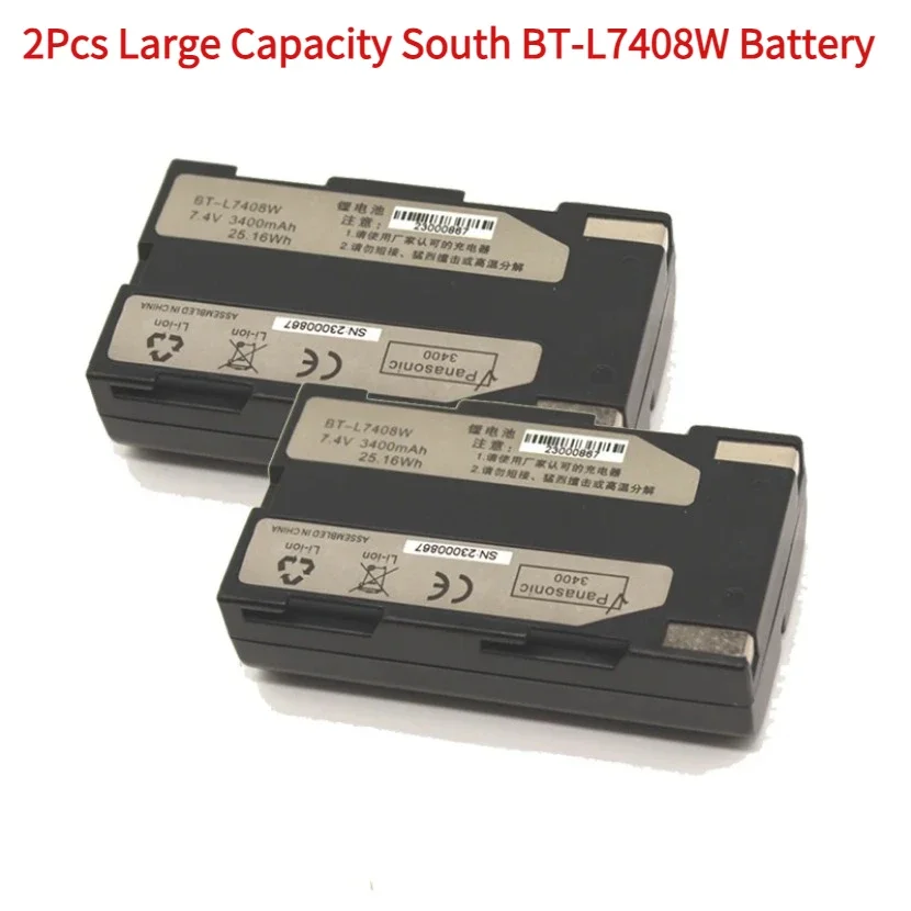 

2Pcs Large Capacity South BT-L7408W Battery for Southern Kelida Sanding Ruide GPS RTK 7.4V 3400mAh Lithium Battery