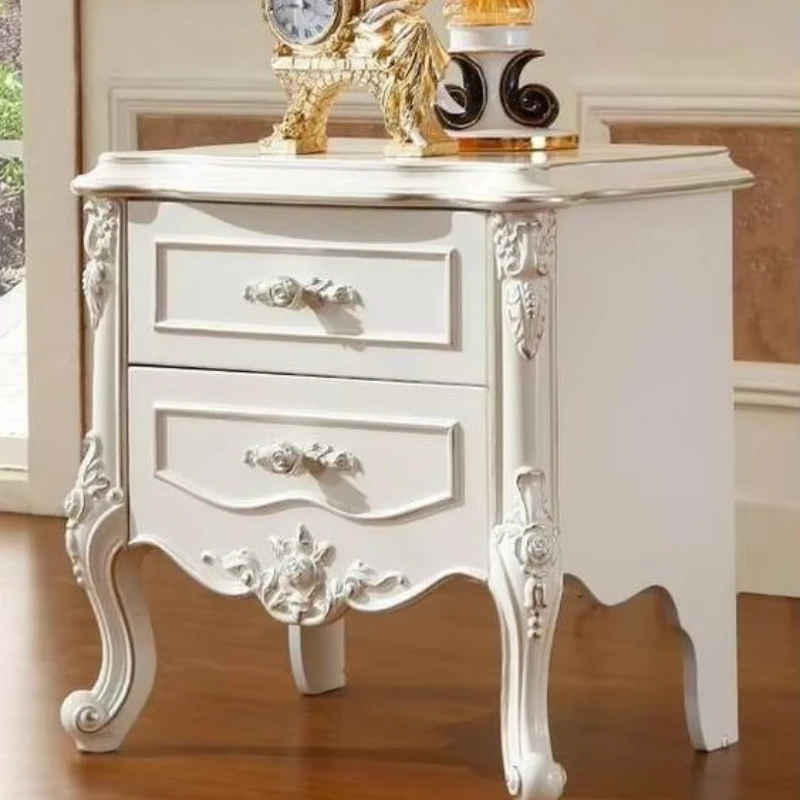 

European white French provincial bedside table wooden bedside table