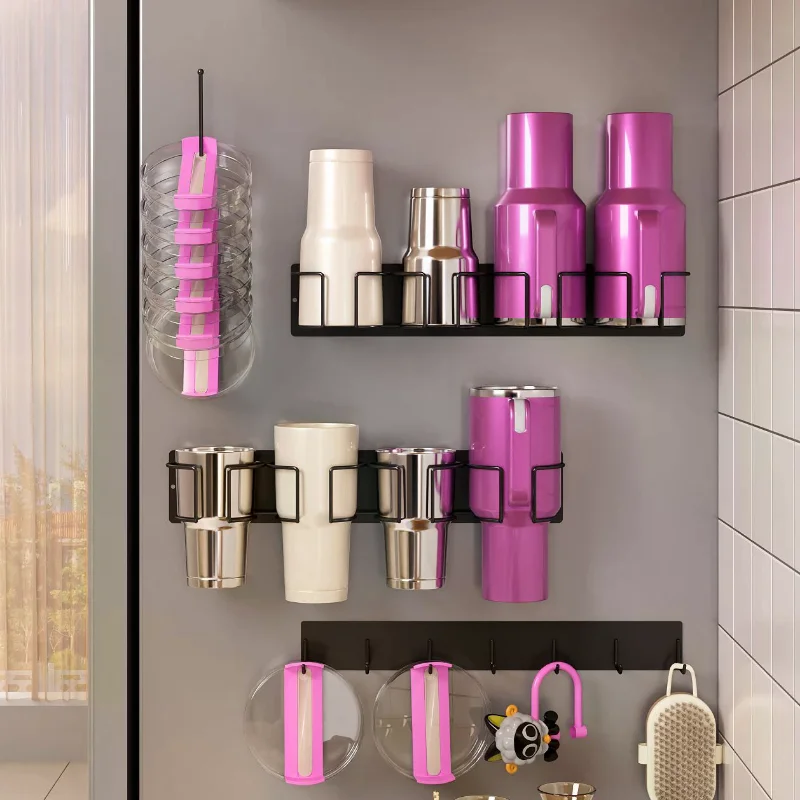 Rust-proof Storage Rack Sturdy Magnetic Cup Caddy Magnetic Cup Storage Rack Water Bottle Holder With Strong For Water