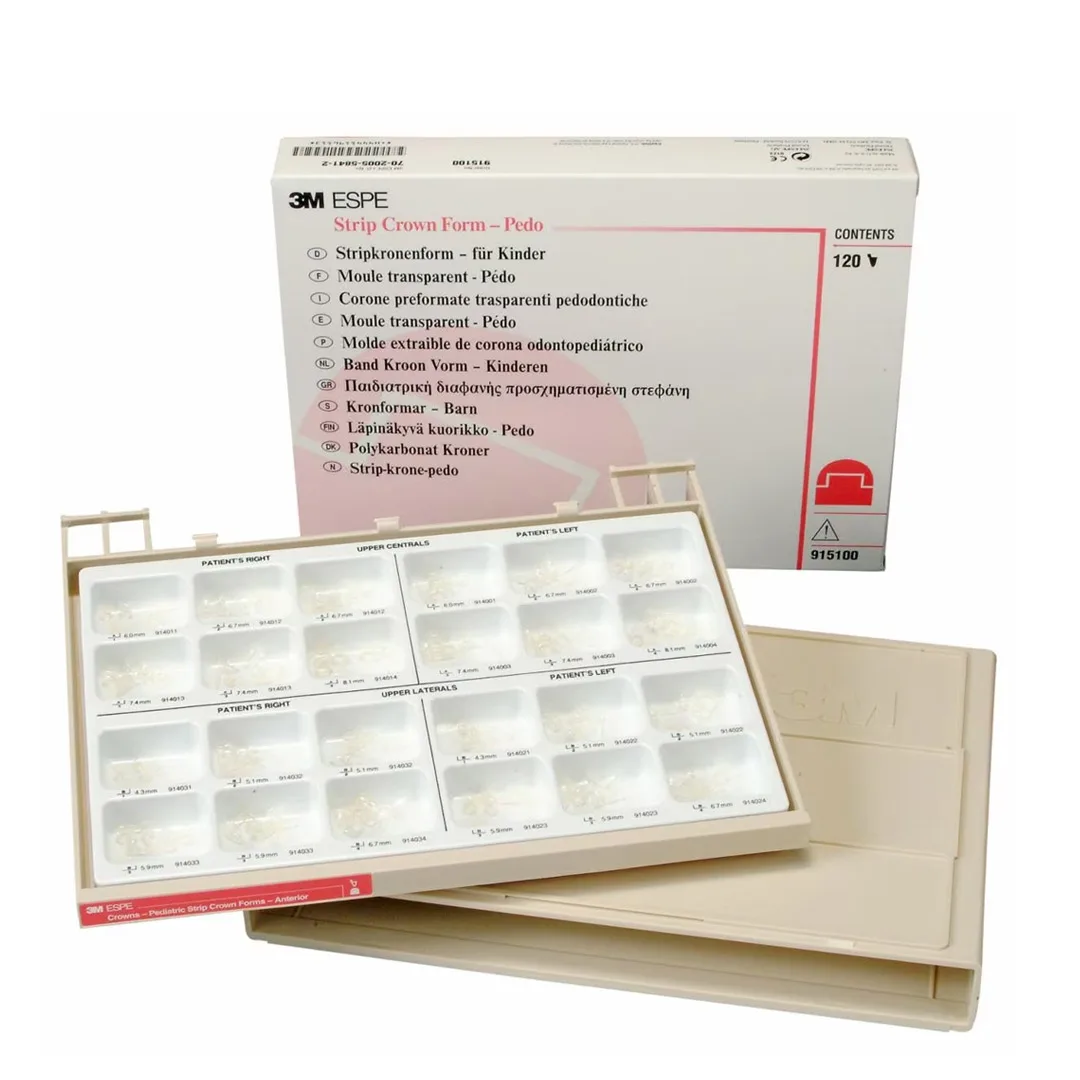3M ESPE Strip Crown Form-Pedo 5PCS/BOX Dental Kids Strip Crowns For Primary Anterior 3M Transparent Pediatric Anterior Crown