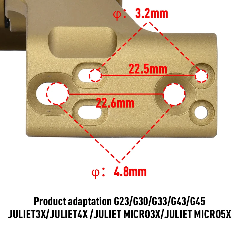 All Metal CNC High Quality UN Raising Base G33/G43 Rollover Support FTC Mirror Bridge Guide Quick Removal Sight Base Aim Adapter