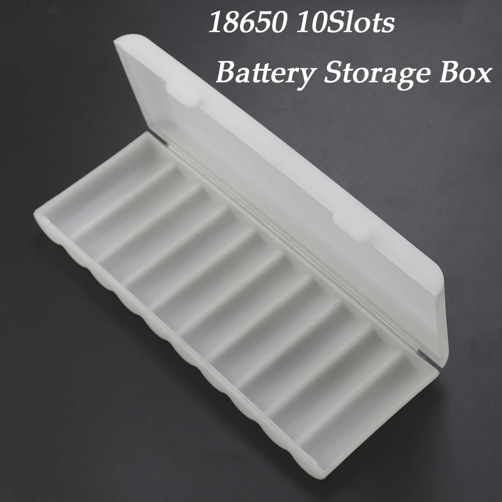 1/2/4/8/10 Slot Transparente Kunststoff Batterie Lagerung Box für AAA/AA/18650 harte Container Halter Fall Organizer Box Zubehör – Detail 8