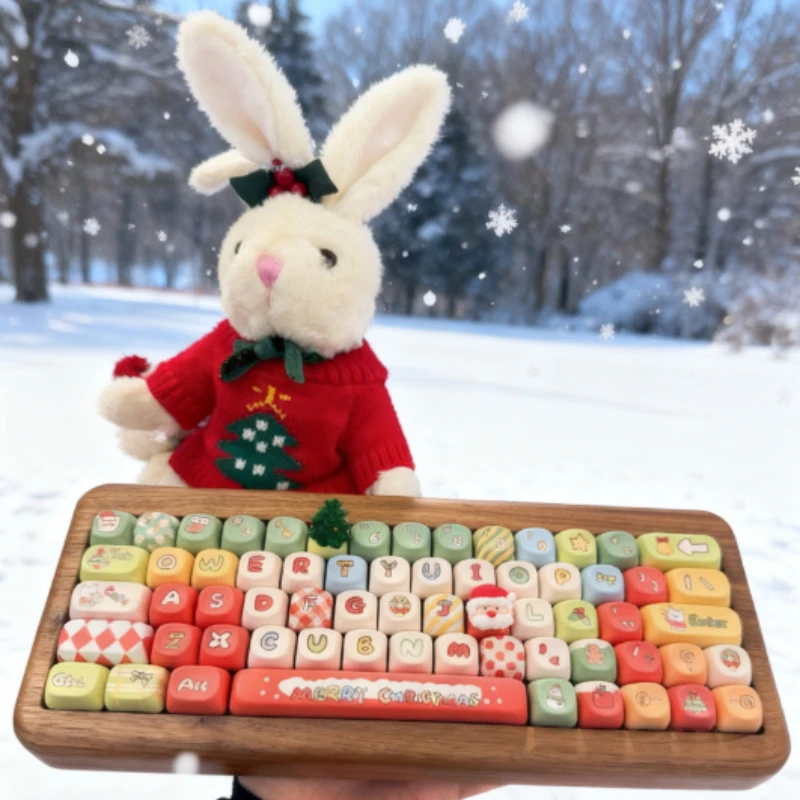 

Christmas Confession Night Keycaps Full 130-Key Set Original Cute Style Artisan Custom PBT Material for Gaming Holiday Gift