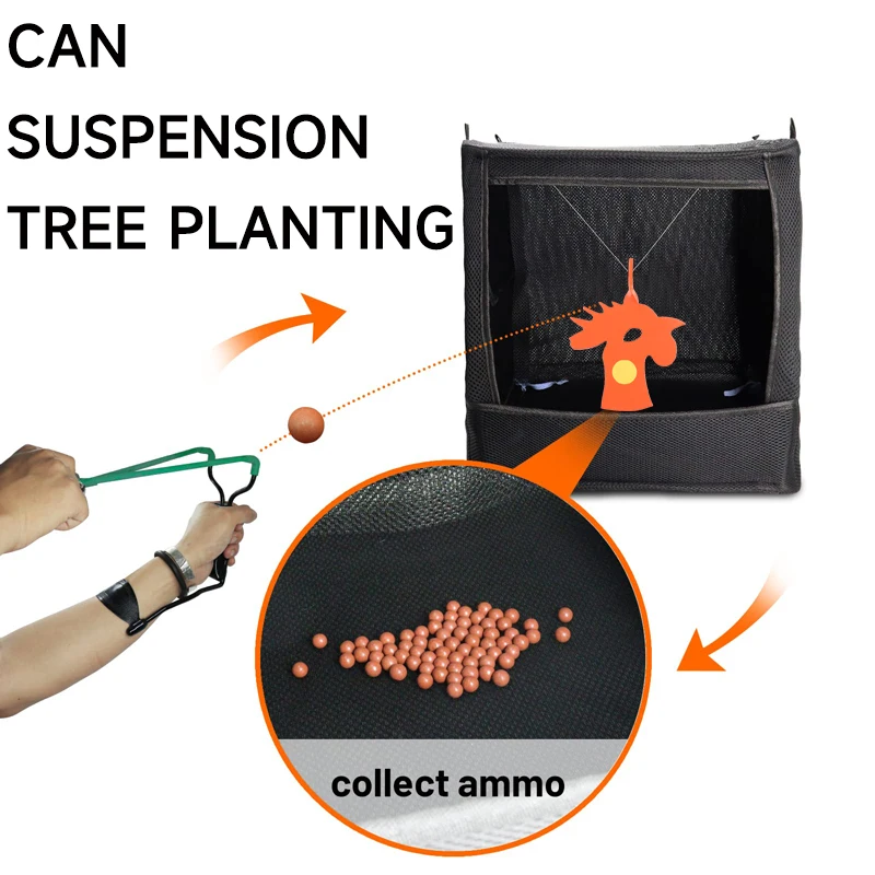 Objetivo de arado naranja y verde para caza de aves, objetivo de árbol deportivo, práctica de tiro de cabra, tirachinas giratorio de 360 grados, BBs