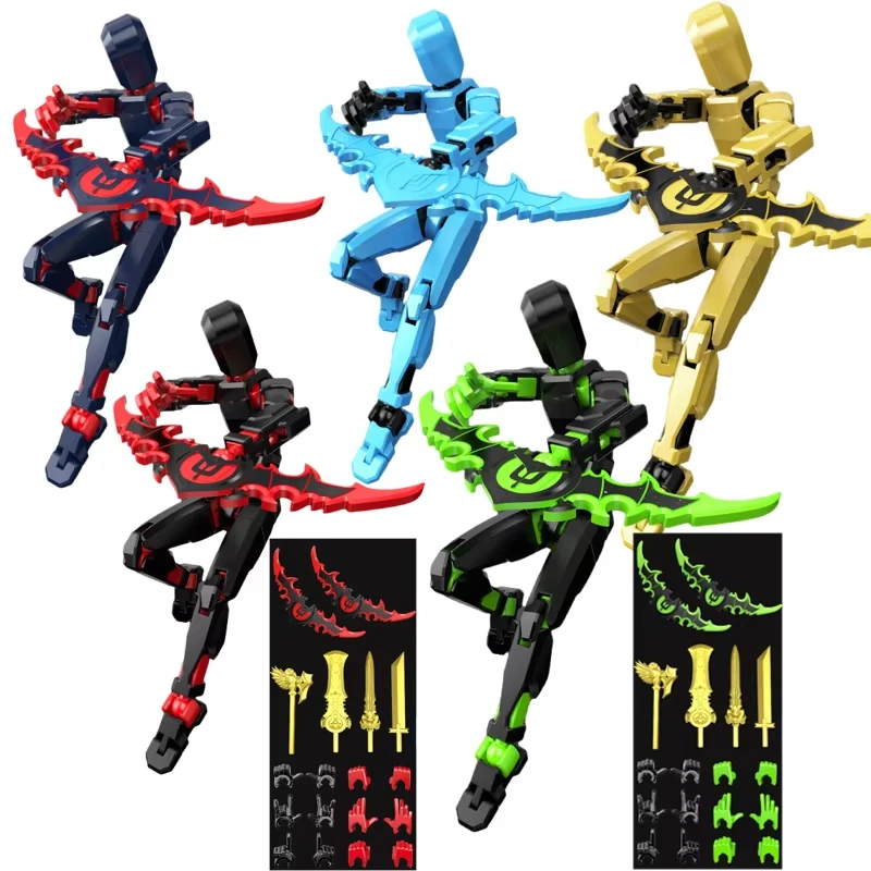Multiple Styling Combinations Robot Model Lucky 13 Figure Kids Toys Holiday Gift Movable Robot Action Figuras DIY Assemble Toys