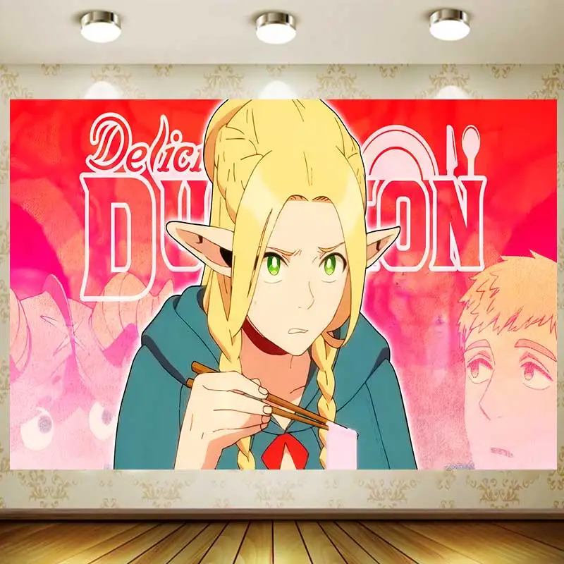 

Delicious in Dungeon Background Boy Birthday Party Supplies Banner Festival Supplies Room Decoration Background Photography