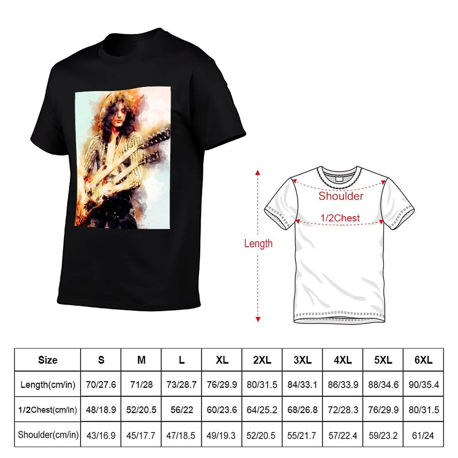 Jimmy Page T-Shirt plus sizes anime clothes Short sleeve tee oversized t shirt men