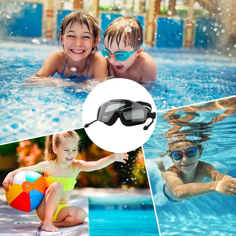 Kids Swim Goggles Swimming Goggles No Leaking Full Protection Swimming Goggles Wide View Extra Silicone Layer Swim Pool Goggles