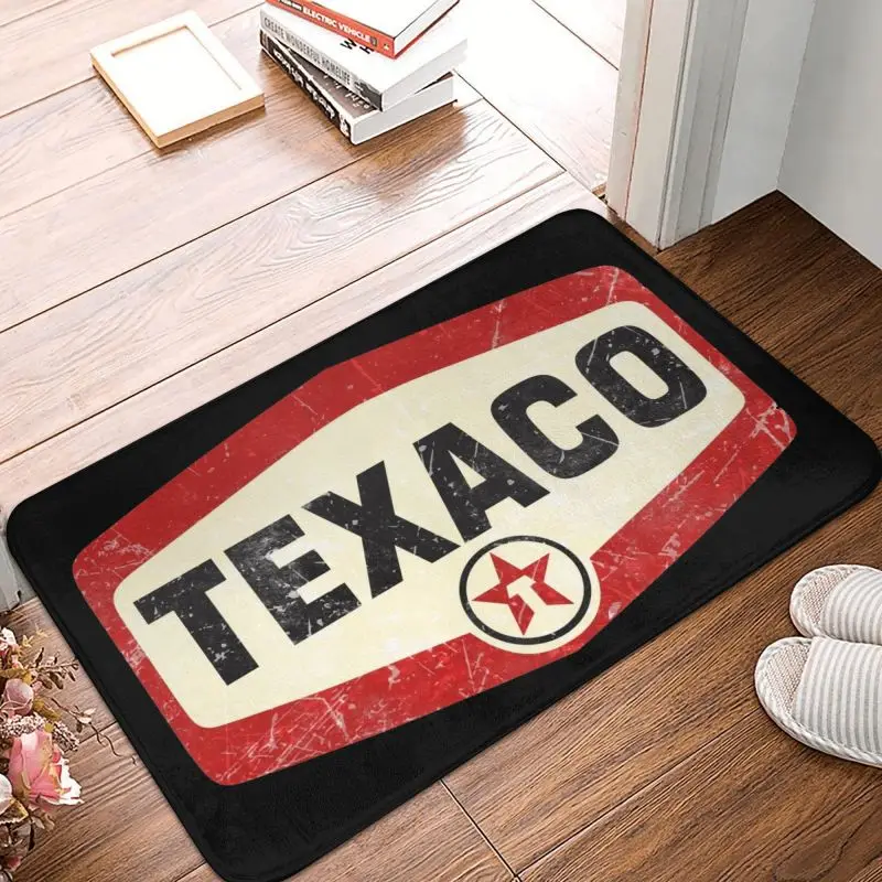 Custom Vintage Texaco Logo Doormat Mat Anti-Slip Kitchen Bathroom Garden Rug Carpet 40*60cm