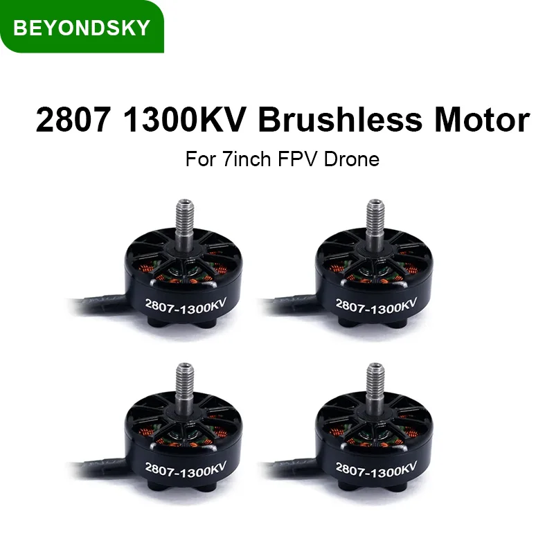 

4 шт. 2807 1300KV бесщеточный двигатель для 7-дюймового FPV гоночного дрона RC DIY части BEYONDSKY высокое качество