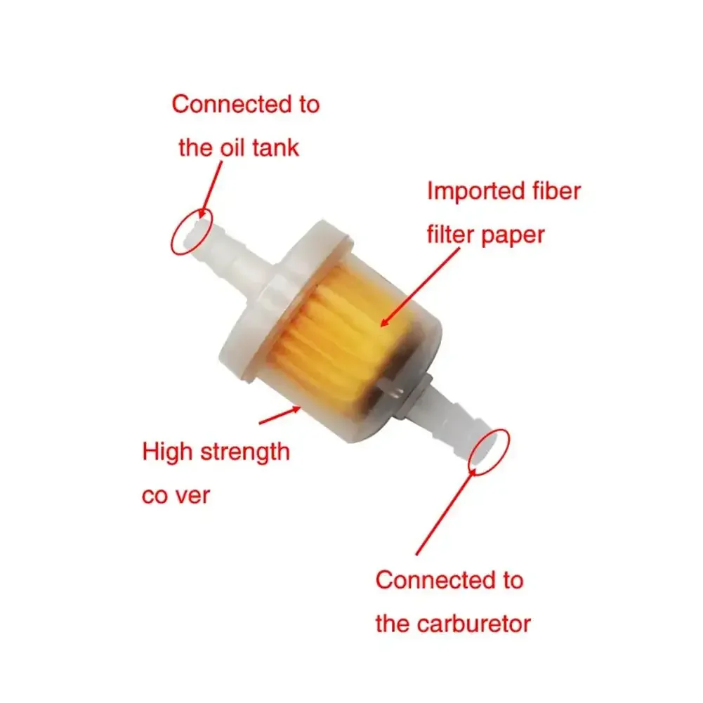 6mm Motorcycle Petrol Fuel Tap Valves On/Off Switch + Oil tube+Oil filter Inline Petcock Pit Dirt Bike ATV UTV Scooter Gasoline