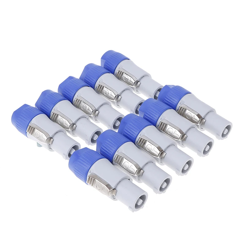 10Pcs NAC3FCA Speakon Plug 3 PIN Male Powercon Connector 20A 250V AC Power Plug